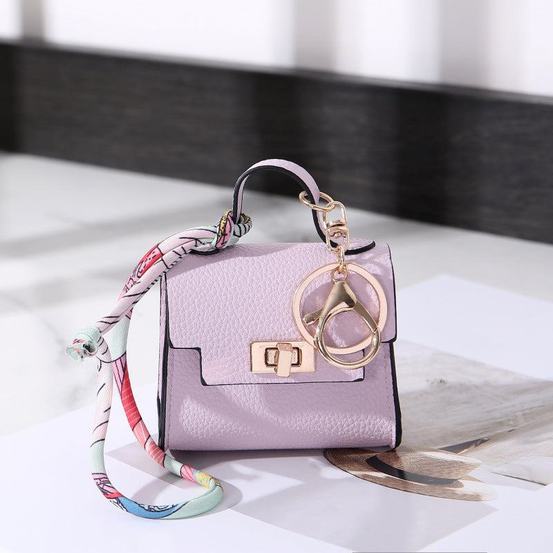 Mini Bolsa Kelly PVC Monedero Llavero Cierre Candado Unisex 7.5x4x7cm 11 Colores