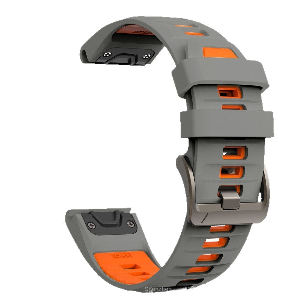 Correa de Silicona para Garmin Fenix 8 – Serie 43/47/51mm, Liberación Rápida, Estilo Deportivo