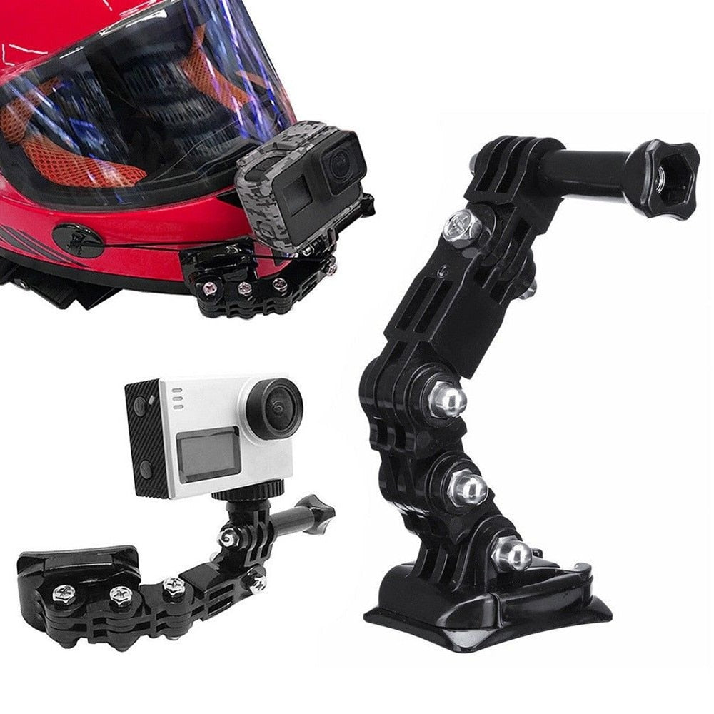 Soporte Adhesivo Curvo para Casco de Moto Compatible con GoPro Hero Xiaomi Yi SJCAM Eken Accesorios