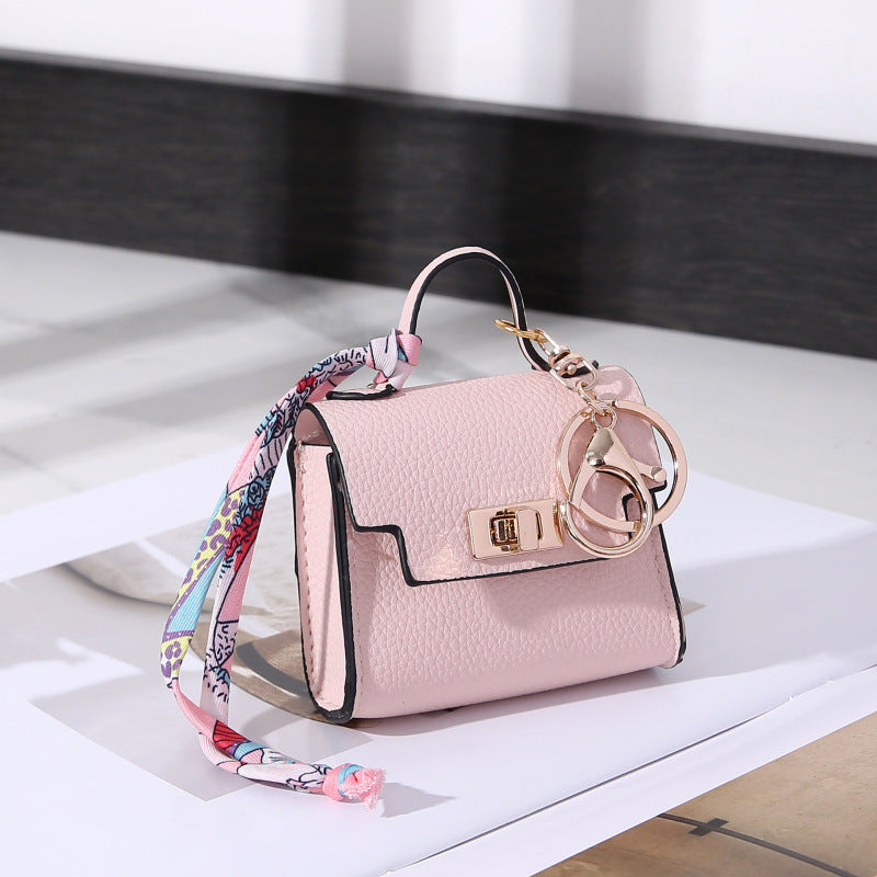 Mini Bolsa Kelly PVC Monedero Llavero Cierre Candado Unisex 7.5x4x7cm 11 Colores
