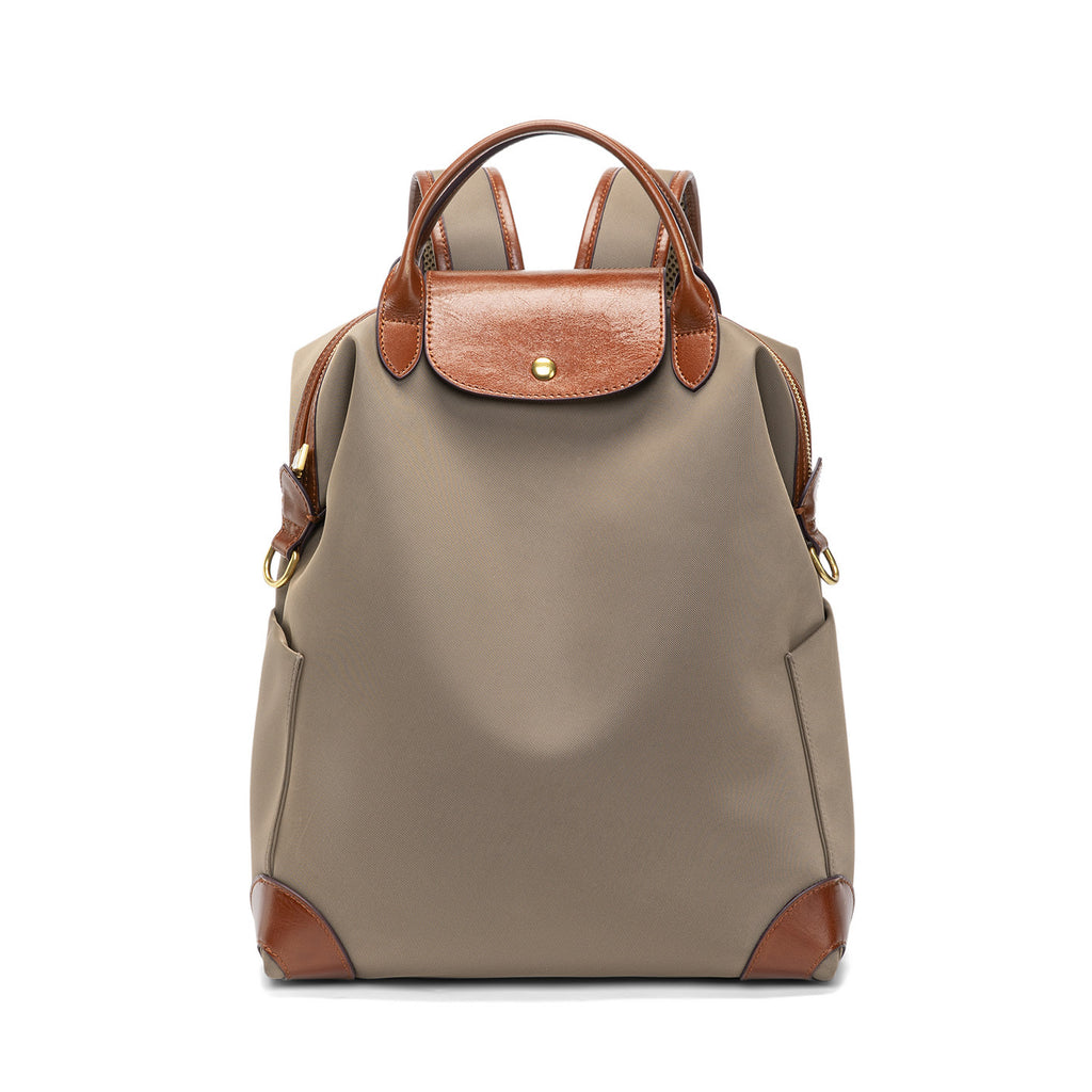 Mochila Nylon Premium Gran Capacidad Asas Cuero Ligera Negocios Viaje Commute 6 Colores