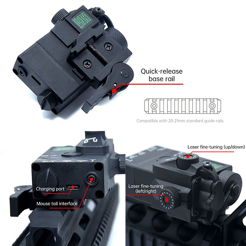 Láser Táctico IR MINI-A2 PEQ15 Riel Picatinny 20mm Compatible M300/M600 | Rojo y Verde