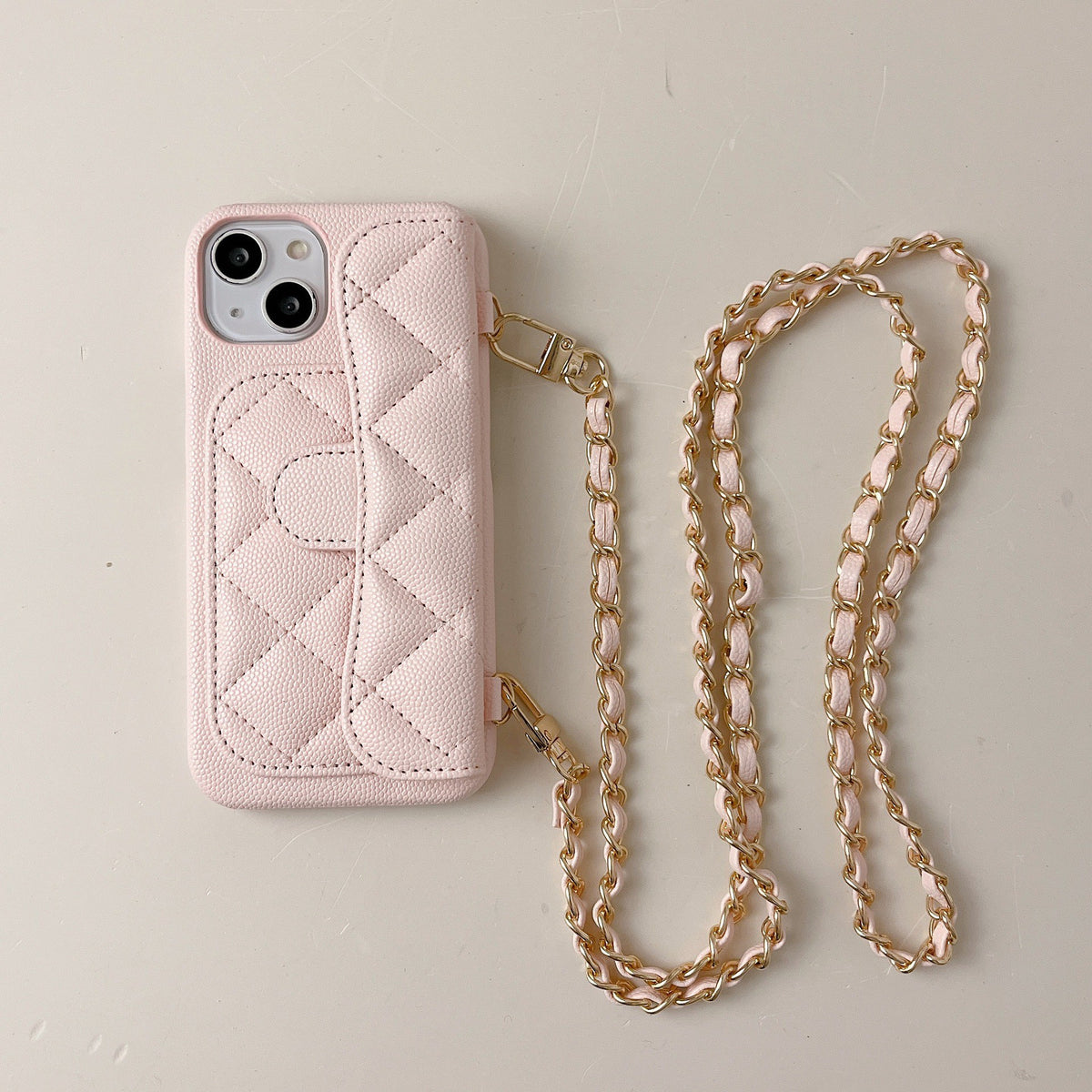 Funda iPhone 17 Pro Max Estilo Chanel Cartera de Piel con Tarjetero y Diseño Vintage | Compatible iPhone 16, 15, 14