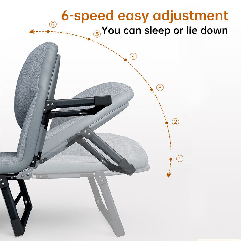 Silla Plegable Portátil con Bolsillo Lateral Ahorra Espacio Dormitorio Oficina Camping Exterior
