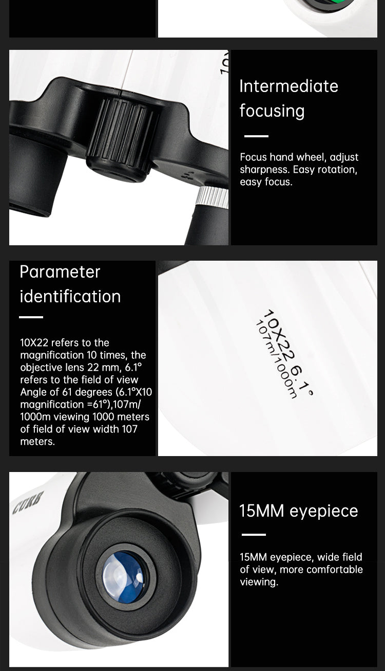 Telescopio Mini Portátil de Alta Potencia para Conciertos Teatro y Visión Nocturna con Adaptador Móvil