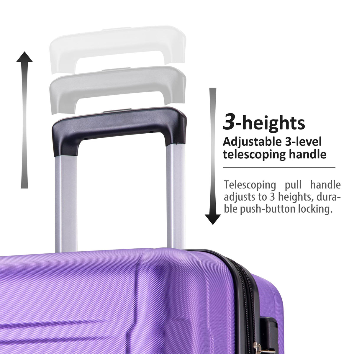 Set 2 Maletas PP Hardshell 20/28 Pulgadas Ruedas Dobles Candado TSA Expandibles Viaje