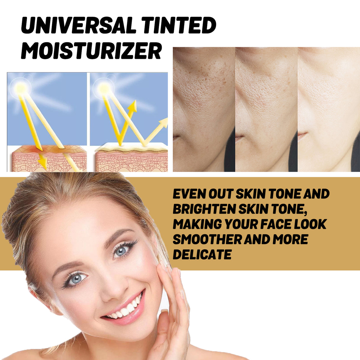BB Cream Hidratante Universal con Protección UV | Tono Uniforme y Piel Suave