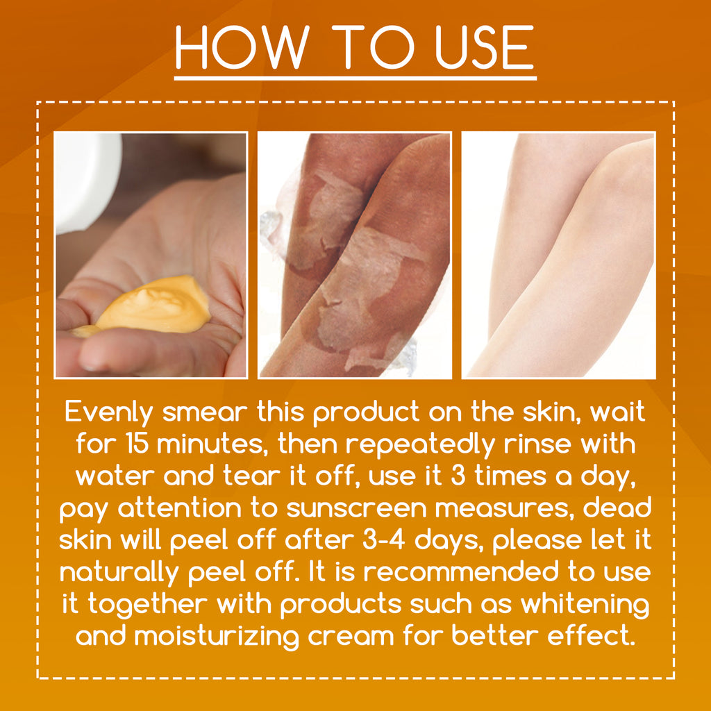 OUHOE Loción Corporal Exfoliante Aclarante con Cáscara de Naranja y Vitamina C
