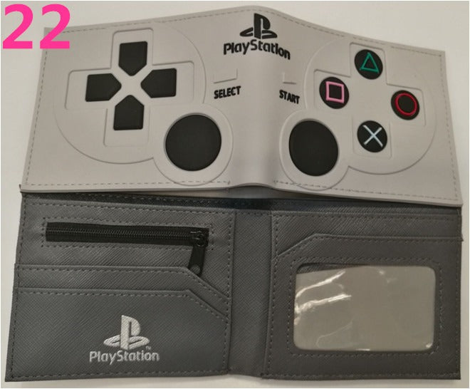 Cartera Corta Diseño PlayStation PS4 Botones Control Gamer Wallet Hombre Joven Friki