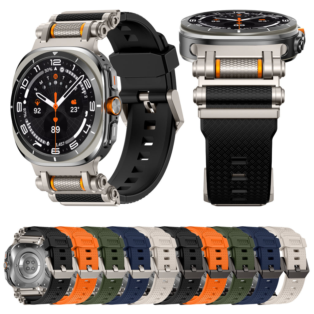 Correa de Silicona con Fibra de Carbono para Apple Watch y Samsung Galaxy Watch Ultra – Estilo Fashion, 22mm