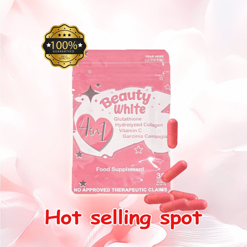 Cápsulas Beauty White 4en1 Glutatión y Colágeno — 30 Cápsulas