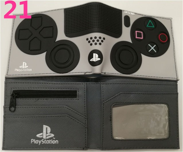 Cartera Corta Diseño PlayStation PS4 Botones Control Gamer Wallet Hombre Joven Friki