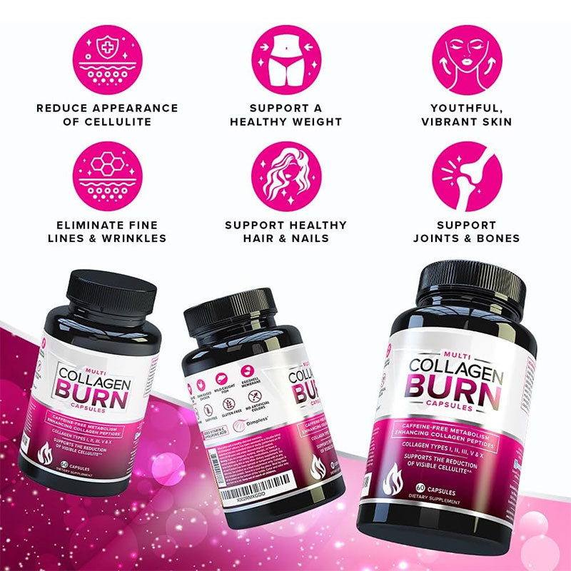 Cápsulas de Colágeno Burn para Mujer – Metabolismo y Piel