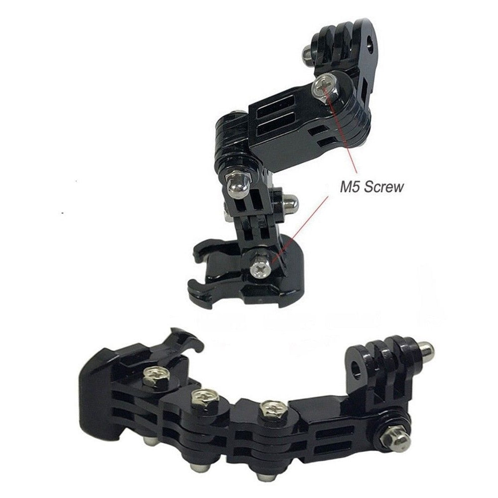 Soporte Adhesivo Curvo para Casco de Moto Compatible con GoPro Hero Xiaomi Yi SJCAM Eken Accesorios