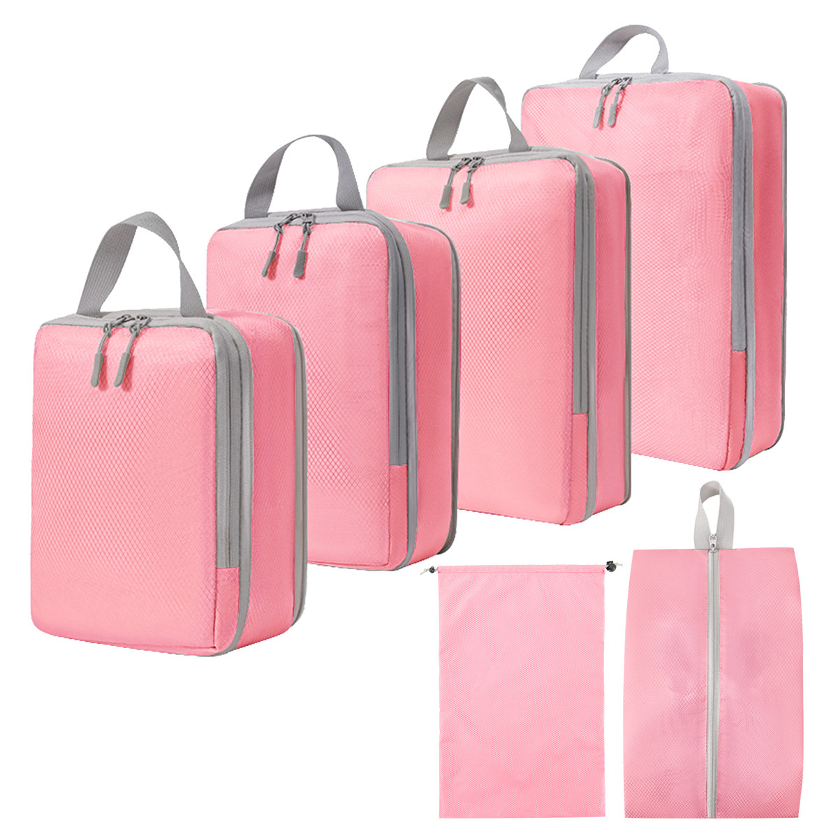 Set de Bolsas Organizadoras de Viaje Digital Cosméticos Zapatos y Ropa Compresoras de Equipaje