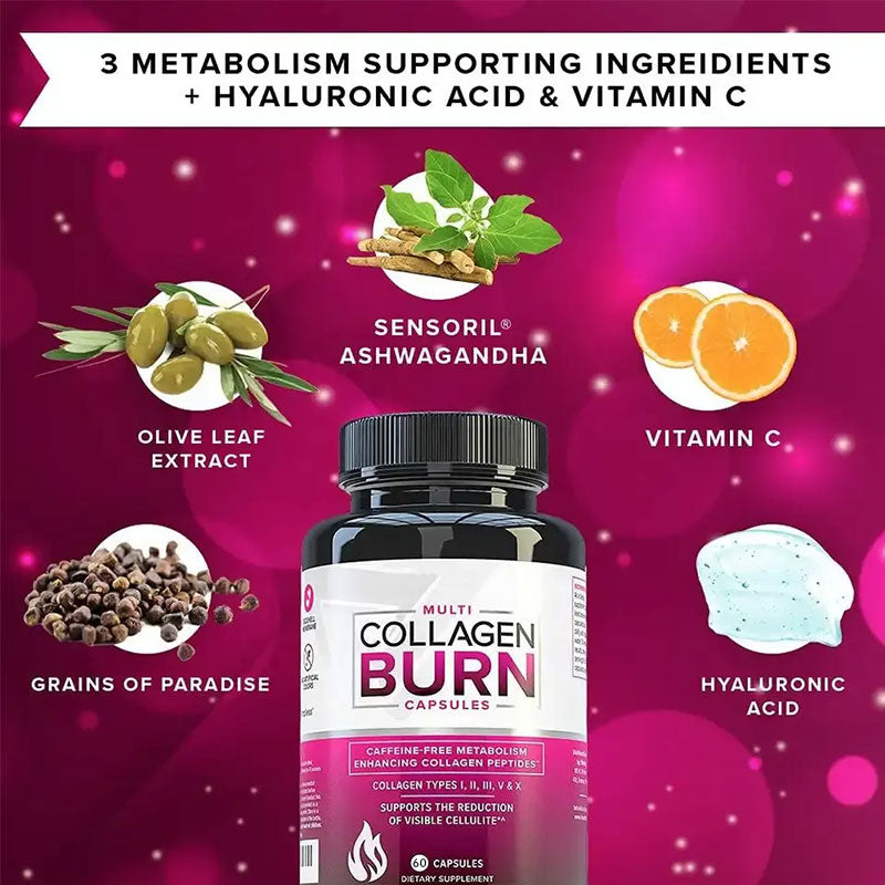 Cápsulas de Colágeno Burn para Mujer – Metabolismo y Piel