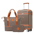 Set 3 Piezas Hardshell Cobre con Ruedas Dobles Candado TSA y Bolsa Viaje para Hombre y Mujer