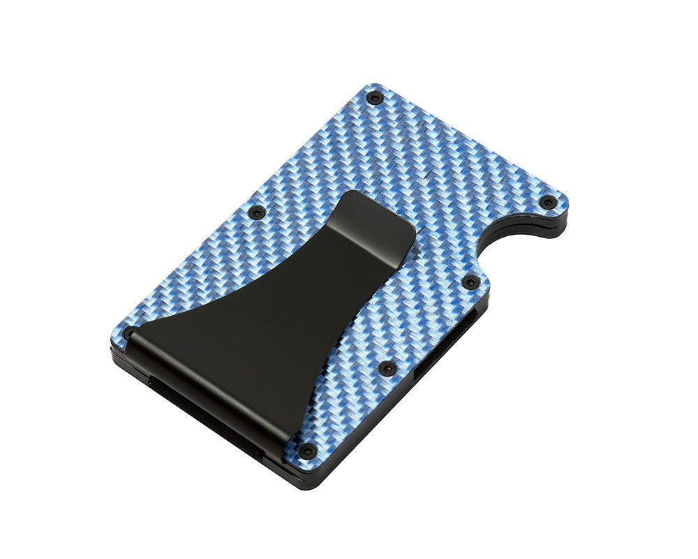 Tarjetera Multifuncional de Fibra de Carbono con Bloqueo RFID Anti-Magnético y Estuche Aluminio Hombre
