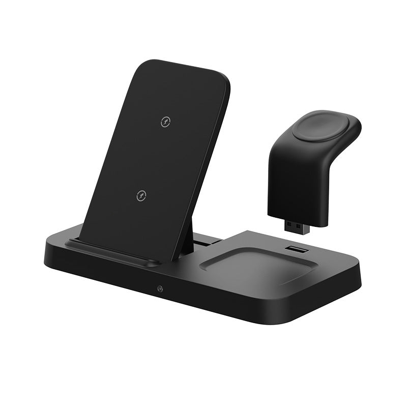 Cargador Inalámbrico 3 en 1 para Móvil, Auriculares y Reloj Soporte Vertical con Base de Carga