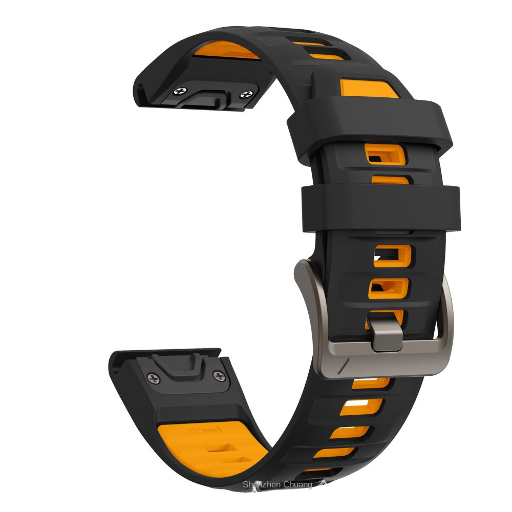 Correa de Silicona para Garmin Fenix 8 – Serie 43/47/51mm, Liberación Rápida, Estilo Deportivo