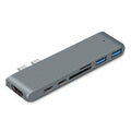 Hub 7 en 1 Dual USB-C a HDMI USB 3.0 Convertidor para Laptop y MacBook