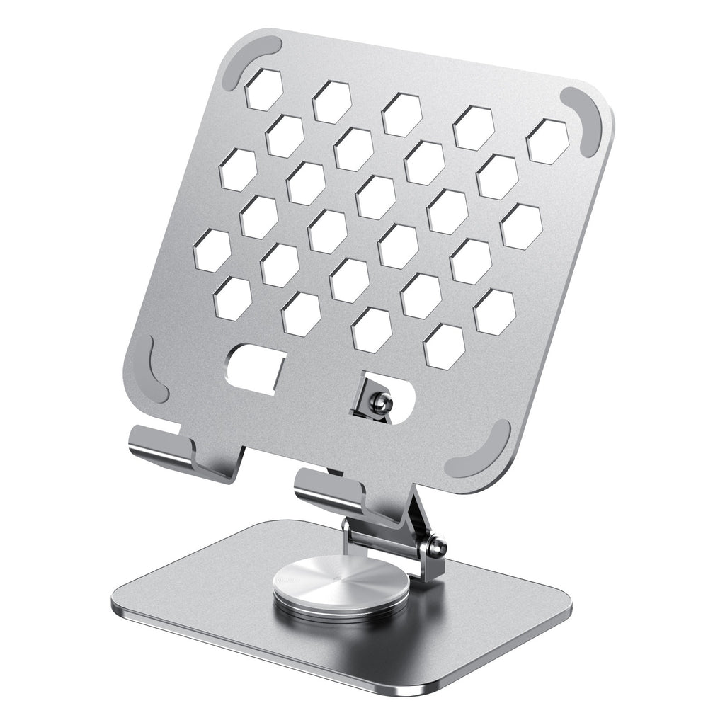 Soporte Tablet 360° Giratorio Plegable Todo Metal para iPad, Smartphone y Streaming Universal