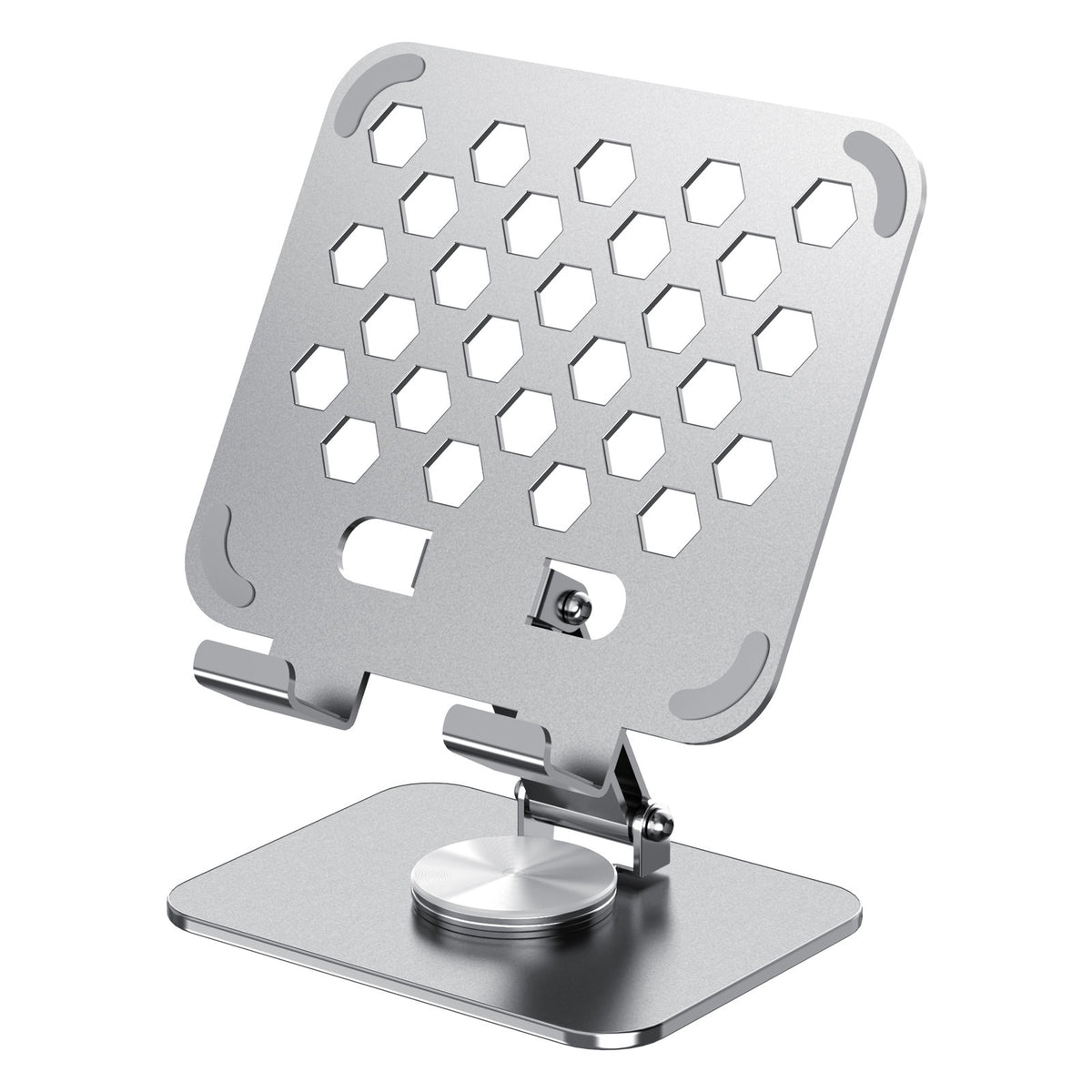 Soporte Tablet 360° Giratorio Plegable Todo Metal para iPad, Smartphone y Streaming Universal