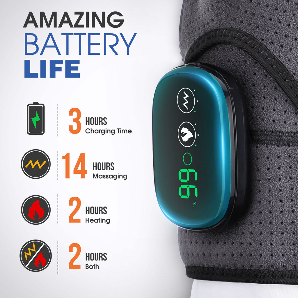 Masajeador de Hombro con Soporte Vibratorio y Calor Terapeútico Control Táctil Recargable USB