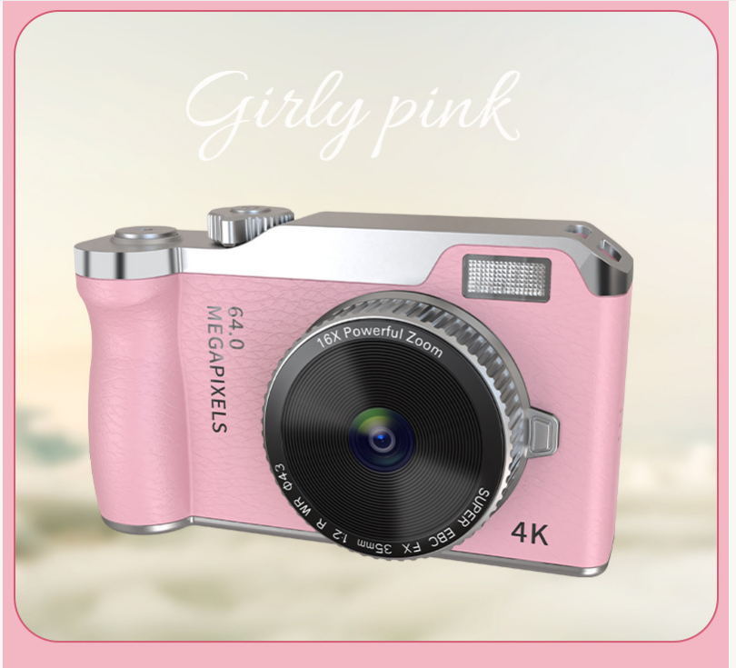 Cámara Digital Retro 4K HD Portátil para Estudiantes Niños Foto y Video Regalo