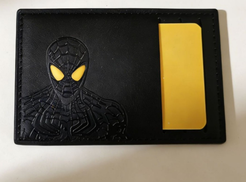 Billetera Hombre Cuero PU Delgada con Ventana ID Tarjetero y Billetes Casual Slim