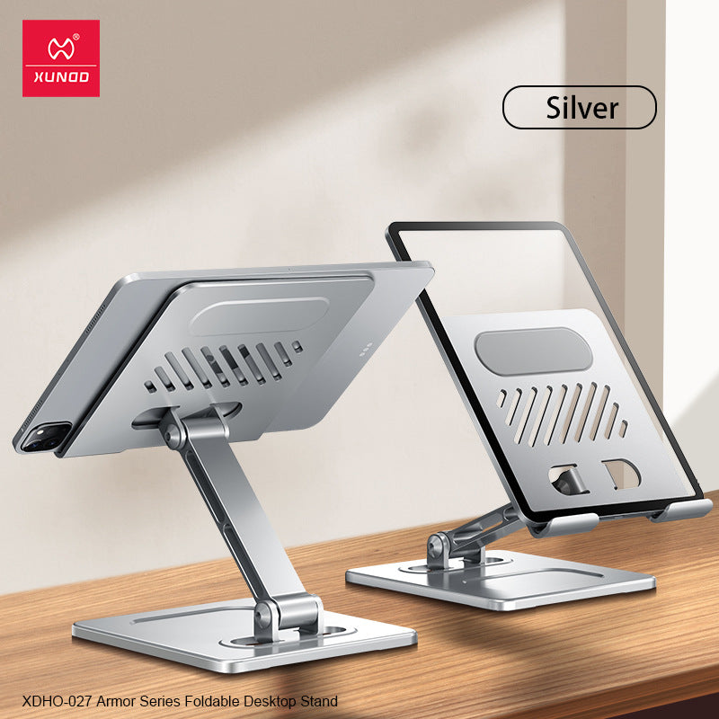 Soporte Metal Plegable Universal para Tablet iPad y Smartphone con Disipación de Calor y Diseño Lazy