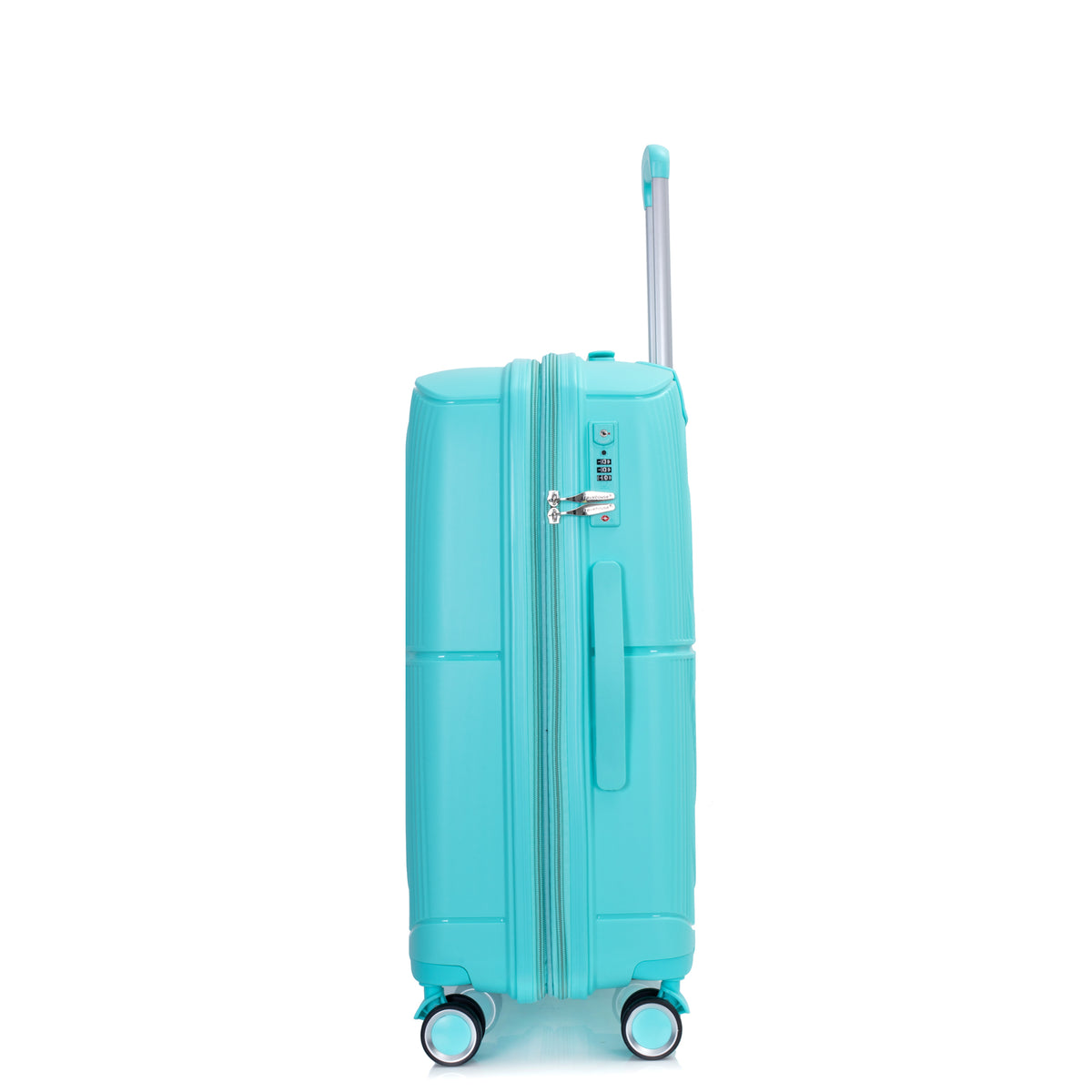 Set de Maletas 3 Piezas PP Hardshell Ruedas Dobles Expandible con Candado TSA 20/24/28 Azul Lago