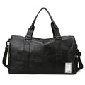 Bolsa de Viaje Cuero PU Gran Capacidad Separación Seco Húmedo Fitness Hombro Crossbody 45x25x26cm