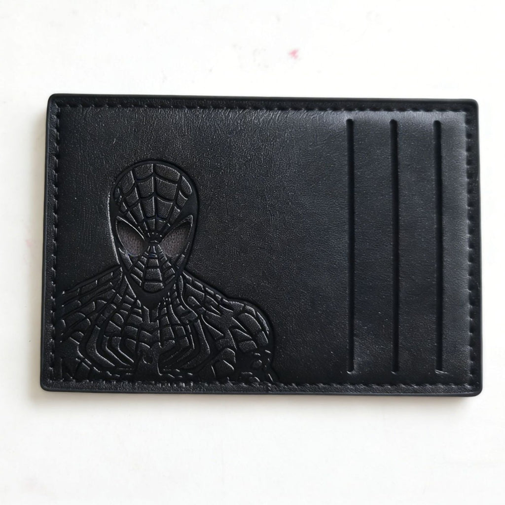 Billetera Hombre Cuero PU Delgada con Ventana ID Tarjetero y Billetes Casual Slim