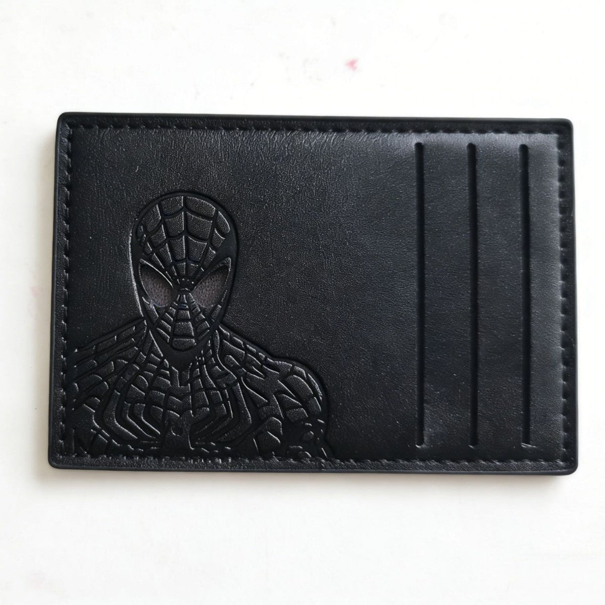 Billetera Hombre Cuero PU Delgada con Ventana ID Tarjetero y Billetes Casual Slim