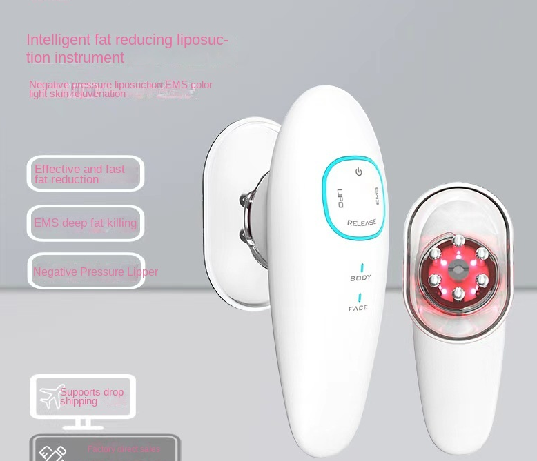 Dispositivo Reductor de Grasa EMS con Luz de Color – Ventosas al Vacío para Modelar y Adelgazar el Cuerpo