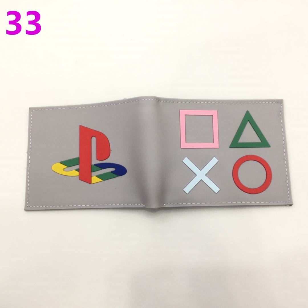 Cartera Corta Diseño PlayStation PS4 Botones Control Gamer Wallet Hombre Joven Friki