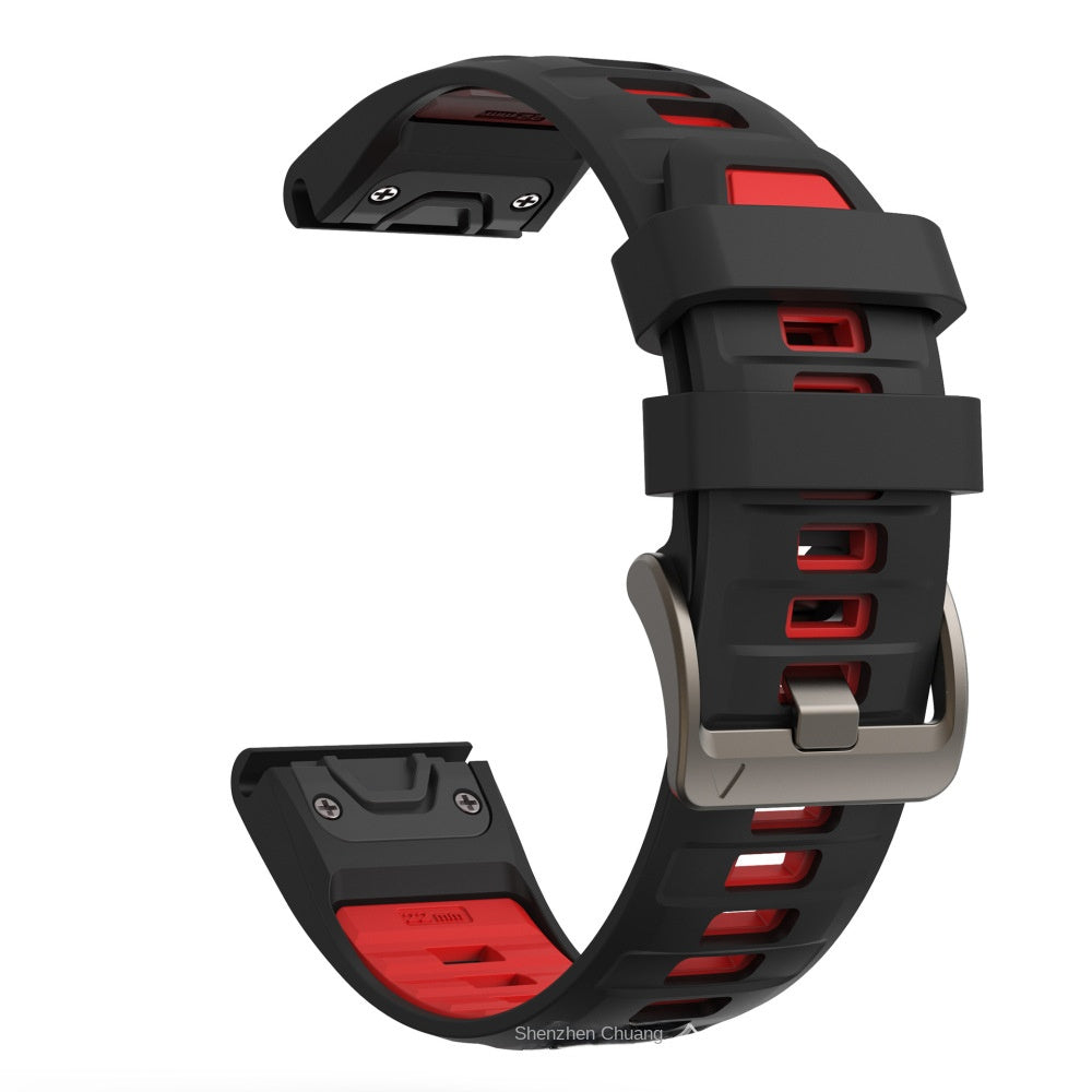 Correa de Silicona para Garmin Fenix 8 – Serie 43/47/51mm, Liberación Rápida, Estilo Deportivo