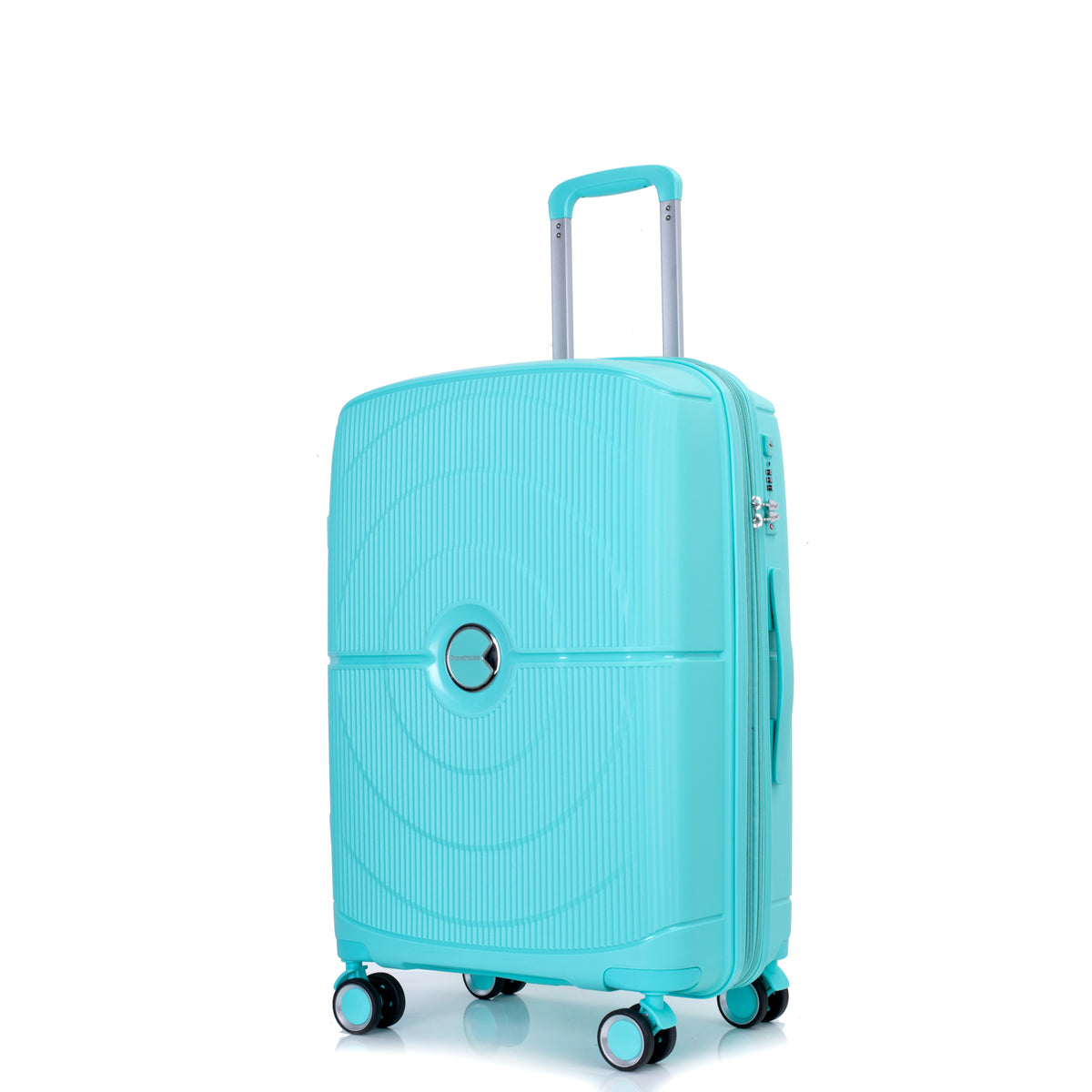 Set de Maletas 3 Piezas PP Hardshell Ruedas Dobles Expandible con Candado TSA 20/24/28 Azul Lago