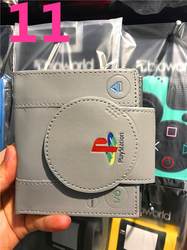 Cartera Corta Diseño PlayStation PS4 Botones Control Gamer Wallet Hombre Joven Friki