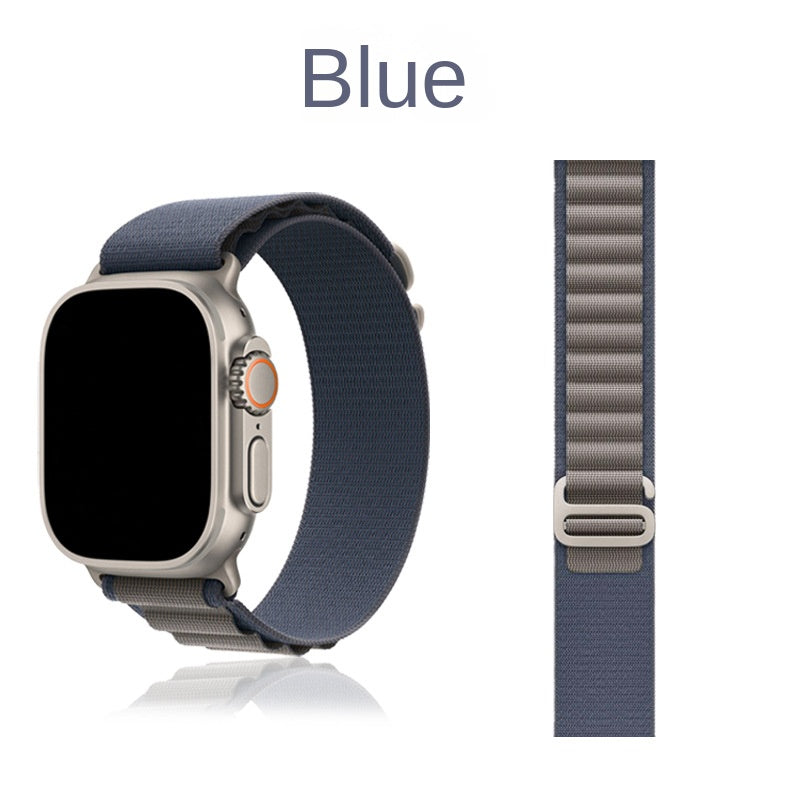 Correa de Nylon Loop para Apple Watch Series 11/10/Ultra – Alta Montaña, +60 Colores, 38–49mm