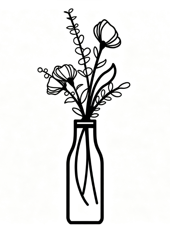 Decoración de Pared Flores de Metal 3 Piezas – Arte Minimalista Moderno para Interiores