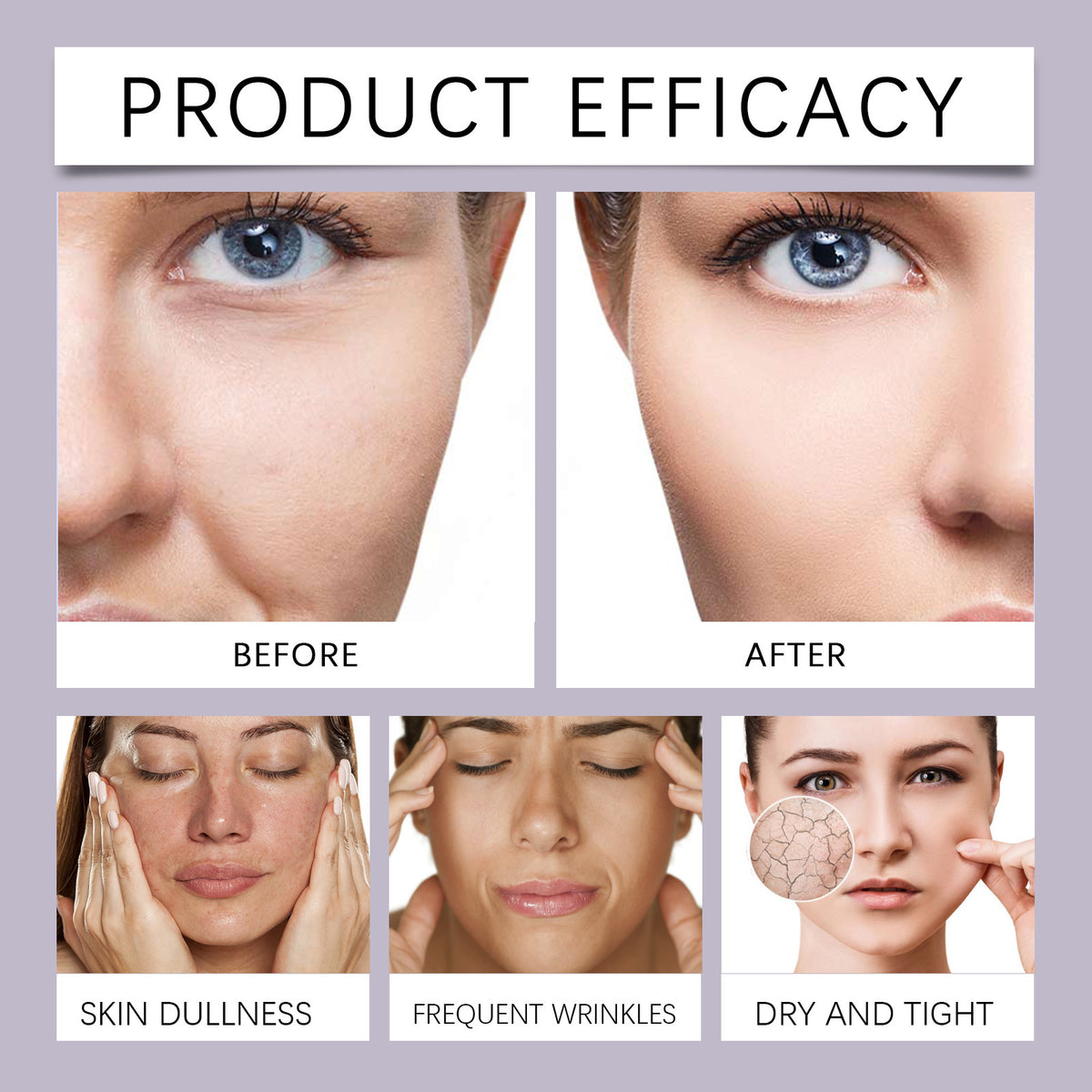 Crema Facial Hidratante Profunda para Suavizar Líneas Finas y Luminosidad