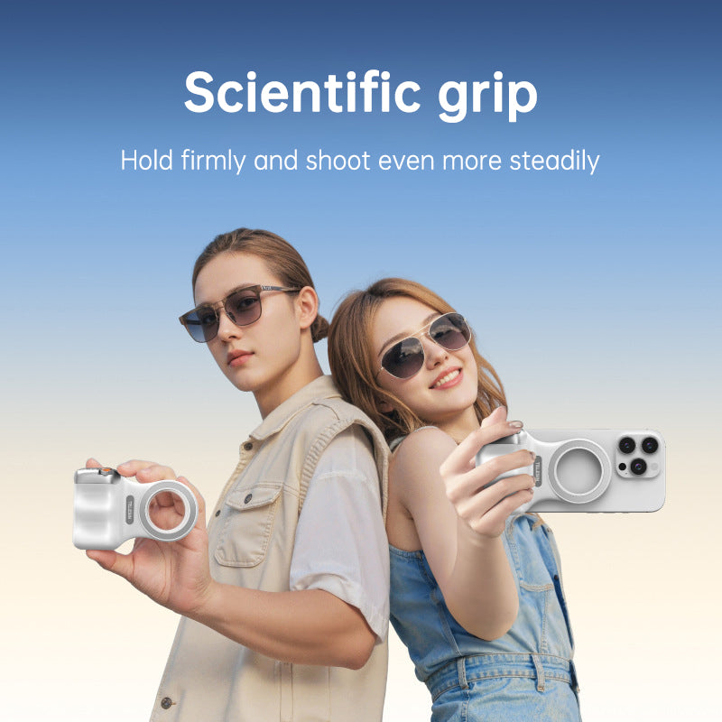 Grip MagSafe Certificado MFi Bluetooth Inalámbrico Estabilizador Anti-Vibráciones para Fotografía con Smartphone