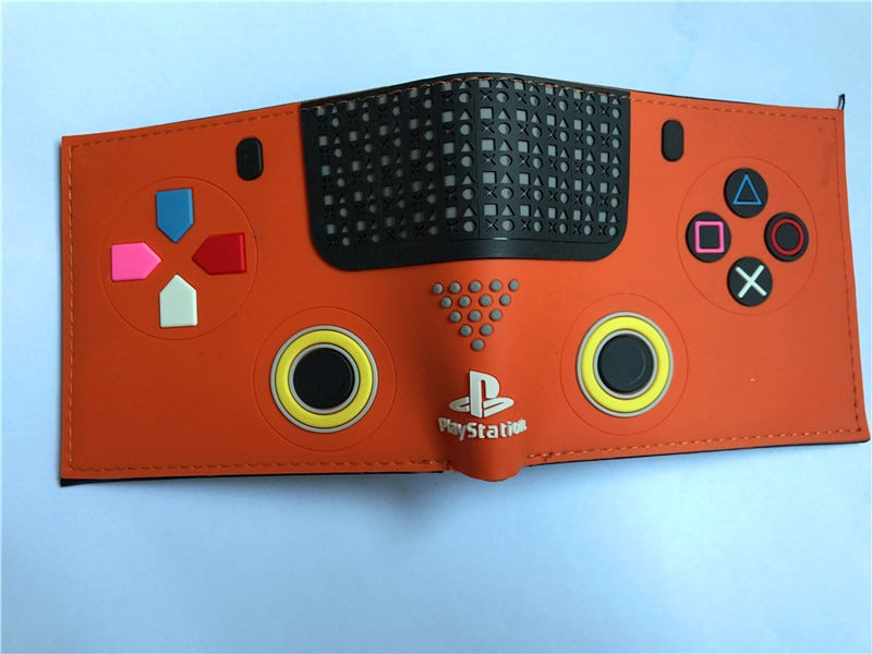 Cartera Corta Diseño PlayStation PS4 Botones Control Gamer Wallet Hombre Joven Friki