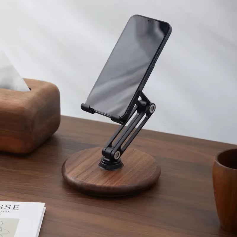 Soporte de Escritorio Giratorio para Teléfono y Tablet – Aleación de Aluminio, Doble Plegado, 5 Variantes