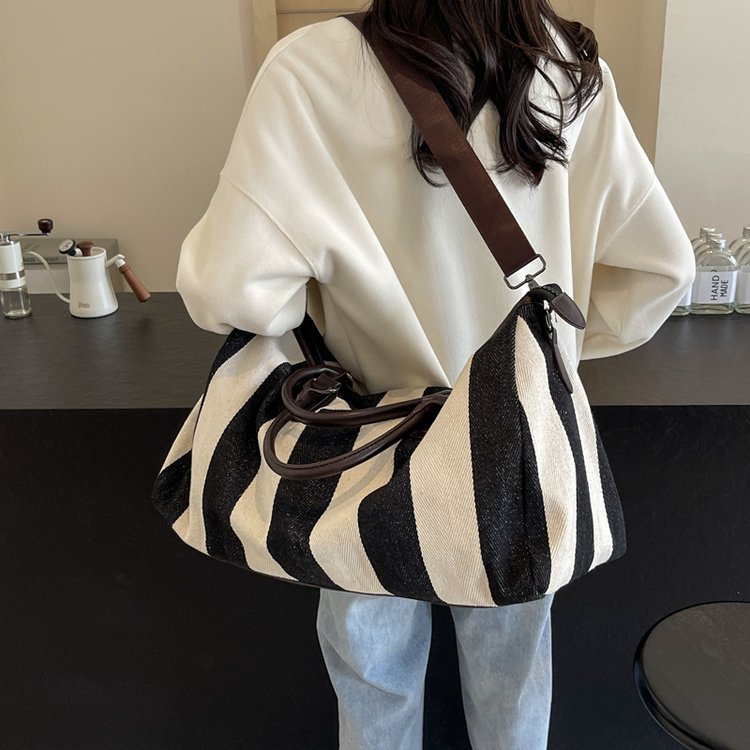 Bolso Tote Mujer Canvas Lona Grande Multibolsillos Escuela Trabajo Compras Casual
