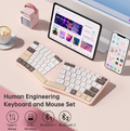 Teclado Inalámbrico Bluetooth Ergonómico – Interfaz USB, 4 Colores, Diseño Compacto