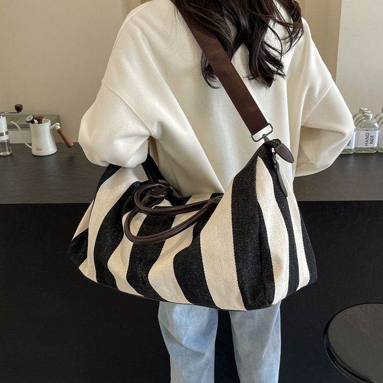 Bolso Tote Mujer Canvas Lona Grande Multibolsillos Escuela Trabajo Compras Casual
