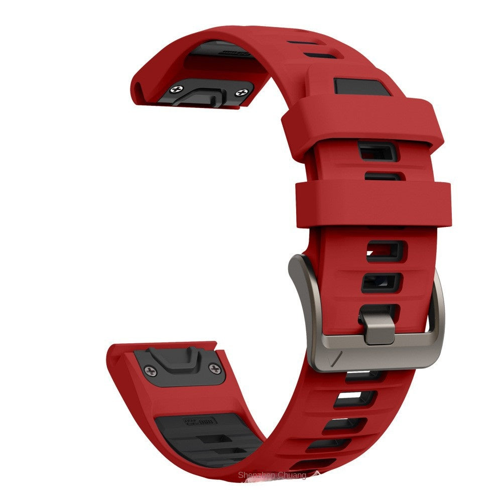 Correa de Silicona para Garmin Fenix 8 – Serie 43/47/51mm, Liberación Rápida, Estilo Deportivo